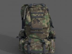 Military Backpack 3D Model