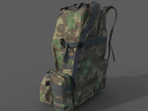 Military Backpack 3D Model