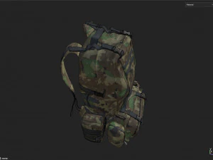 Military Backpack 3D Model