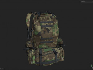 Military Backpack 3D 모델