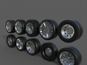Wheel Set Modello 3D