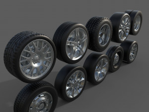 Wheel Set Modello 3D