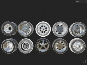 Conjunto de rodas Modelo 3D