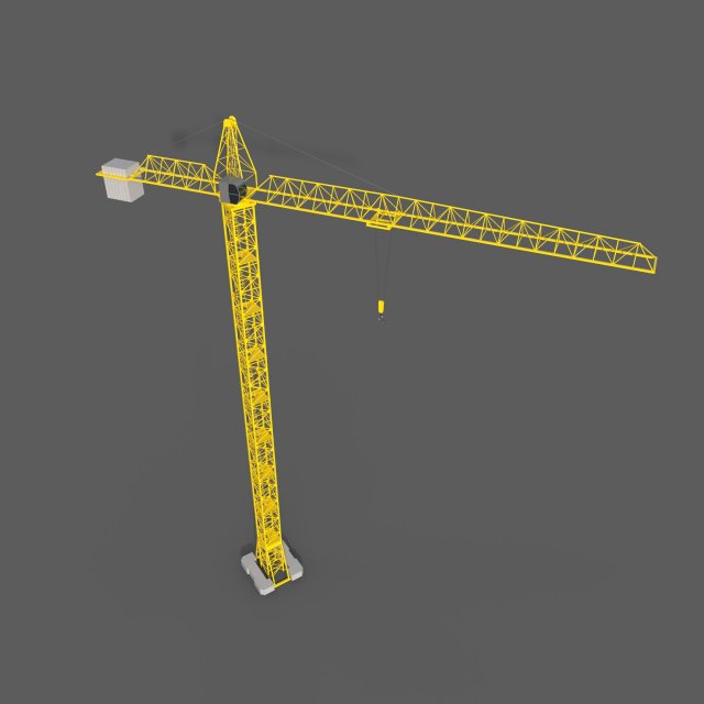 The Tower Crane Model 3D .c4d .max .obj .3ds .fbx .stl .blend 