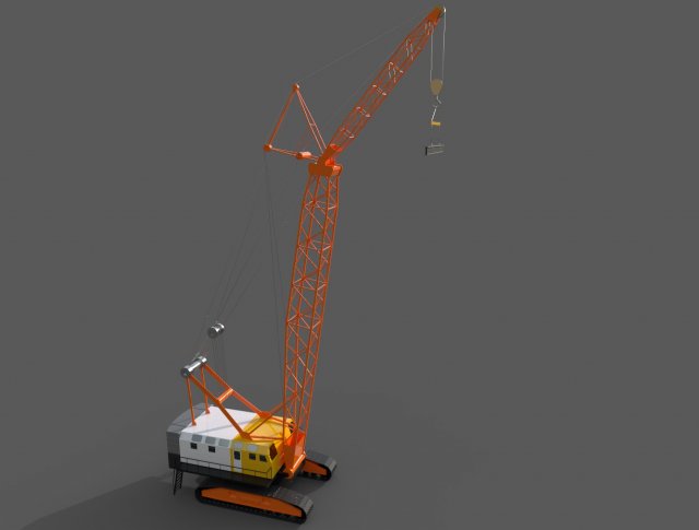 Crawler Crane Modello 3D .c4d .max .obj .3ds .fbx .stl .blend