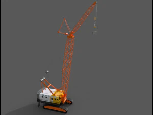 크롤러 크레인 3D 모델