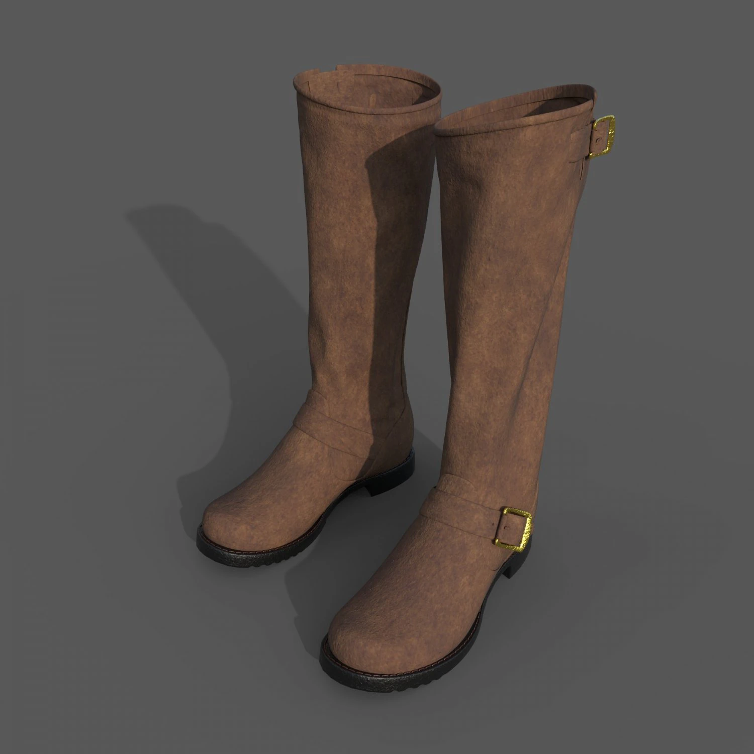 Unisex Boot 3D Model .c4d .max .obj .3ds .fbx .stl .blend 