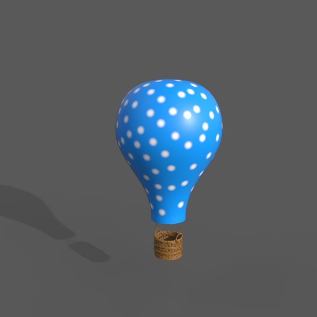 Decor Hot Air Baloon 3D 모델 .c4d .max .obj .3ds .fbx .stl .blend 