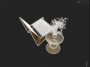 Chair and coffee table 3D Model