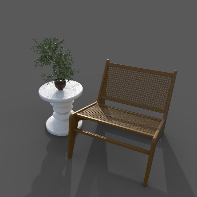 Chair and coffee table Modelo 3D .c4d .max .obj .3ds .fbx .stl .blend 