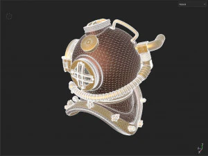 Decorative Submarine Helmet 3D Model
