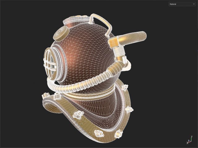 Decorative Submarine Helmet 3D Модель In Одежда 3DExport