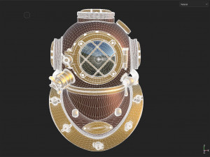 Decorative Submarine Helmet Modello 3D
