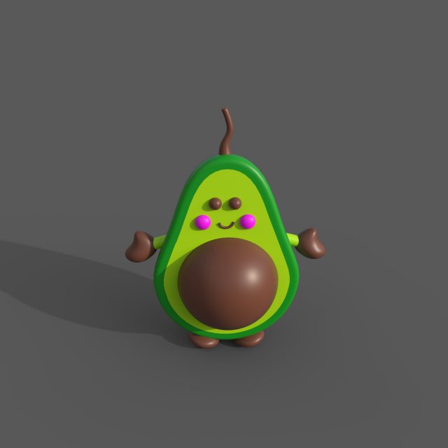 Avocado Toy 3D Модель .c4d .max .obj .3ds .fbx .stl .blend 
