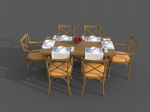 Dinner Table Model 3D
