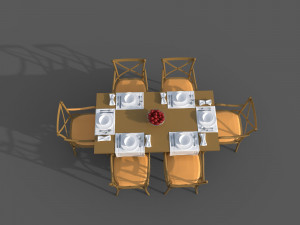 Dinner Table Model 3D