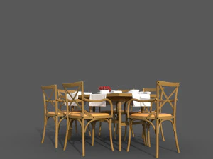 Dinner Table 3D Model