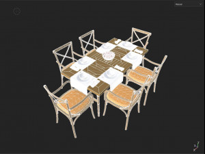 Dinner Table Model 3D