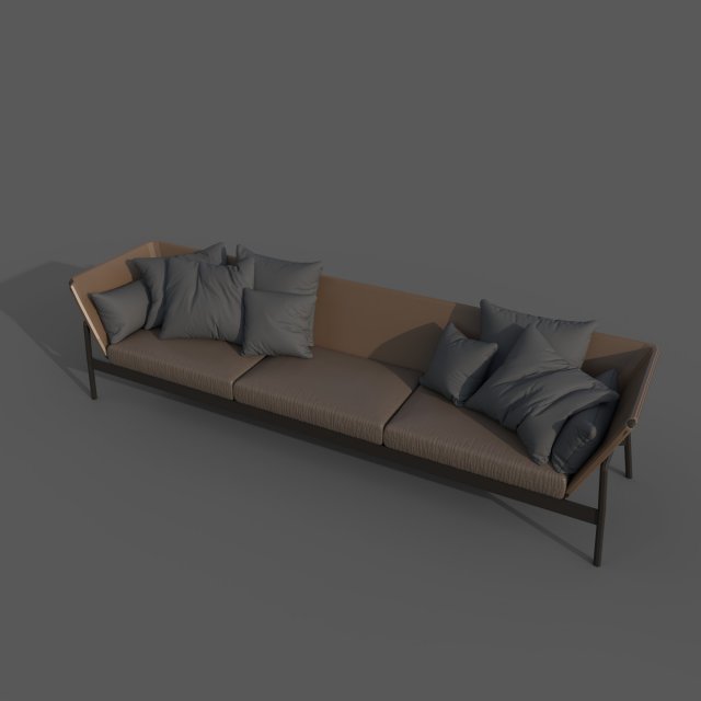 Armchair 3D Model .c4d .max .obj .3ds .fbx .stl .blend 