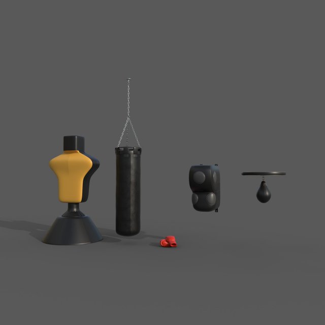 Boxing Equipment 3D 모델 .c4d .max .obj .3ds .fbx .stl .blend 