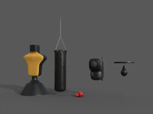 Equipamento de boxe Modelo 3D