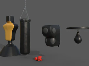 Boxing Equipment 3D Model