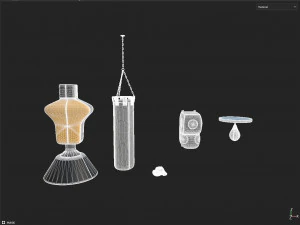 Boxing Equipment 3D Model