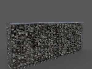 蛇籠の壁 3Dモデル