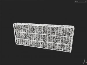 Gabion Wall 3D Model