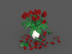 Roses in the vase Modelo 3D