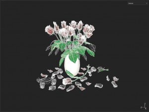 Roses in the vase Modelo 3D