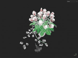 Rosas no vaso Modelo 3D
