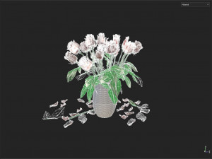Roses in the vase Modelo 3D