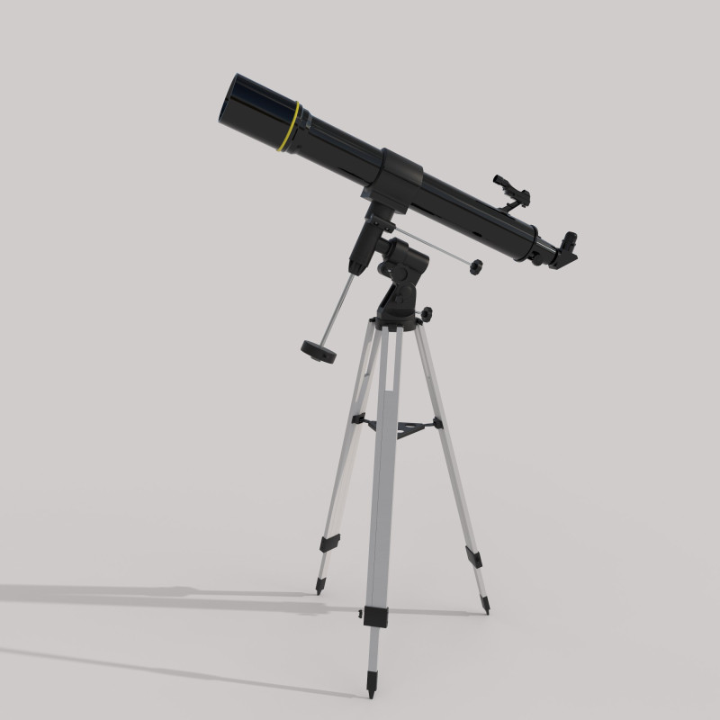 Telescope Model 3D .c4d .max .obj .3ds .fbx .stl .blend 