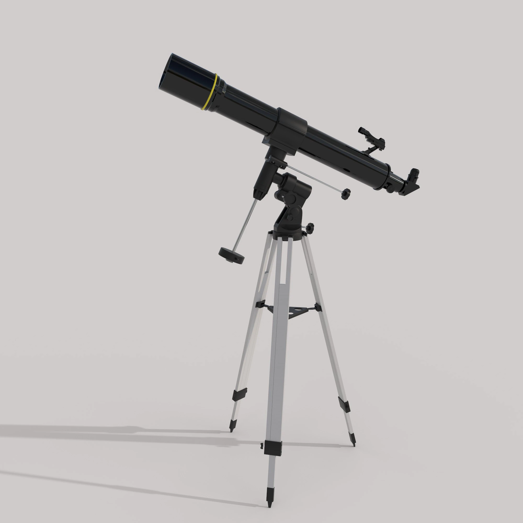 Telescope 3D Model .c4d .max .obj .3ds .fbx .stl .blend 