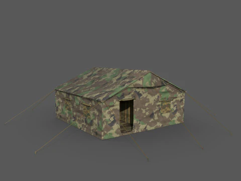 Namiot wojskowy Model 3D