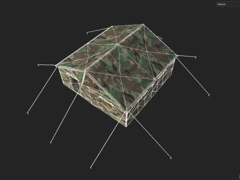 Military Tent 3D Model