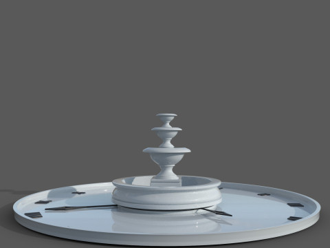 Garden Fountain 3D Model