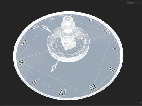 Garden Fountain 3D Model