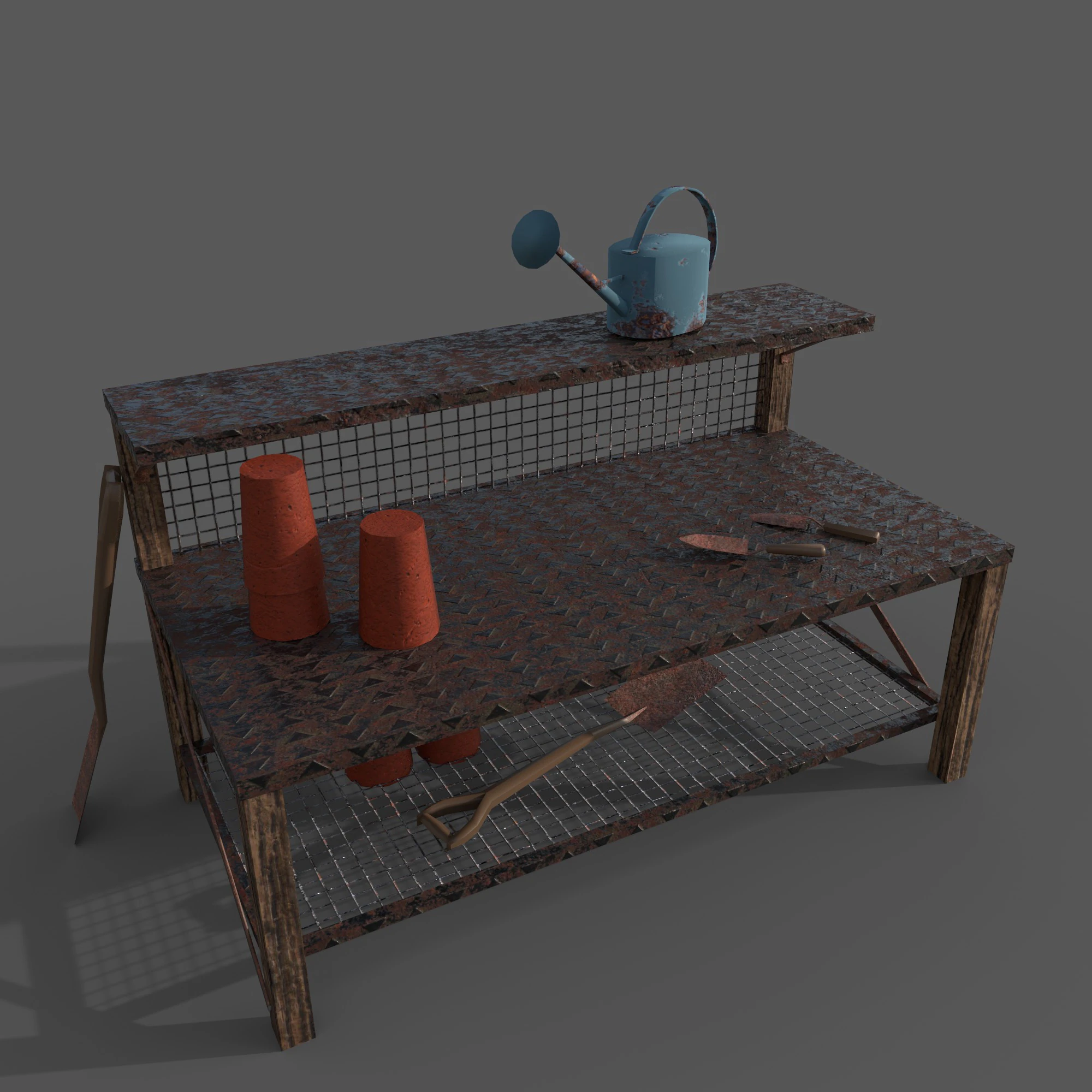 Garden Table 3D Model .c4d .max .obj .3ds .fbx .stl .blend 