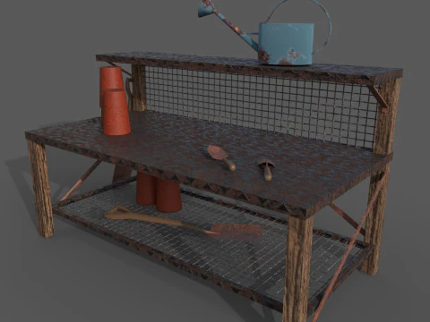 Garden Table 3D Model