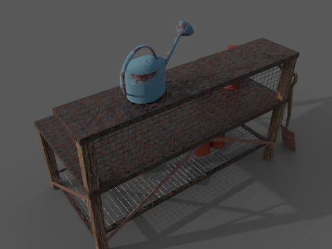 Garden Table 3D Model