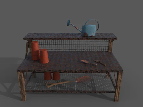 Garden Table 3D Model