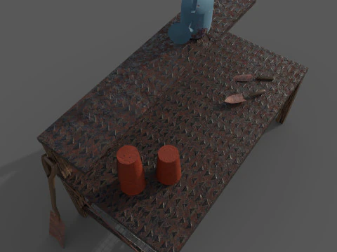 Garden Table 3D Model