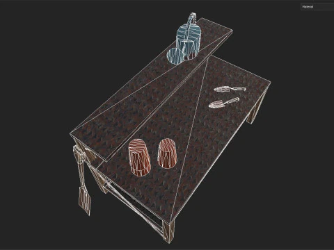 Garden Table 3D Model