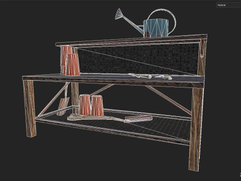 Garden Table 3D Model