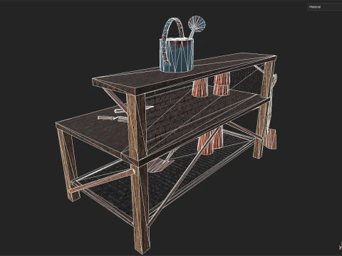 Garden Table 3D Model