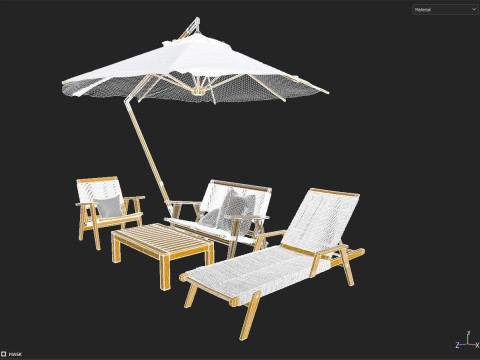Outdoor furniture 3D Model