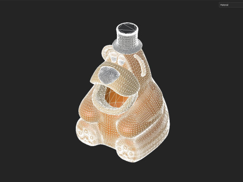 Bear Figurine 3D Model
