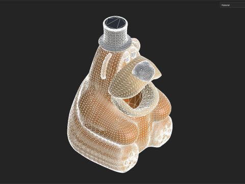 Bear Figurine 3D Model